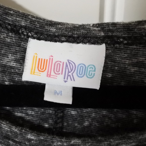 LuLaRoe Grey Carly T-shirt Dress Size Medium - Picture 4 of 5